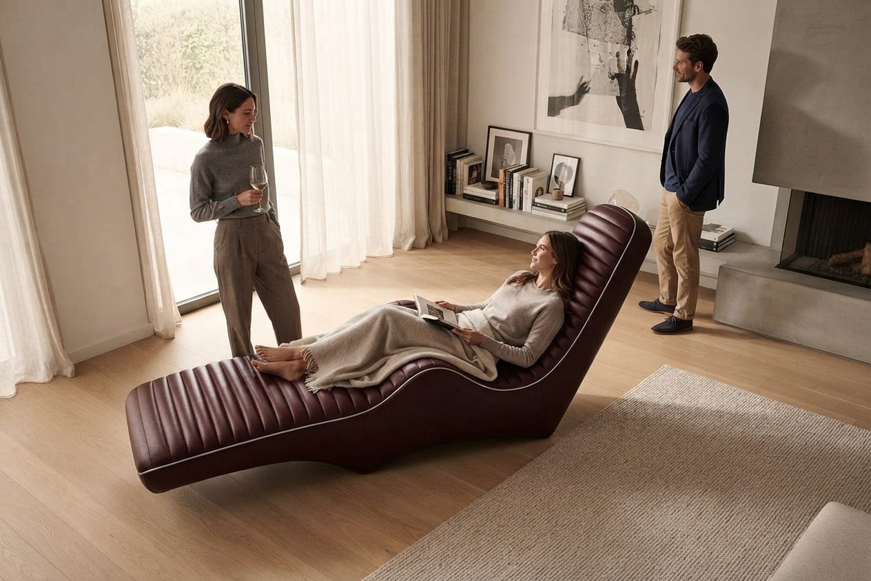 SELLONE — Highway '69, tutto cuoio bordeaux, salotto