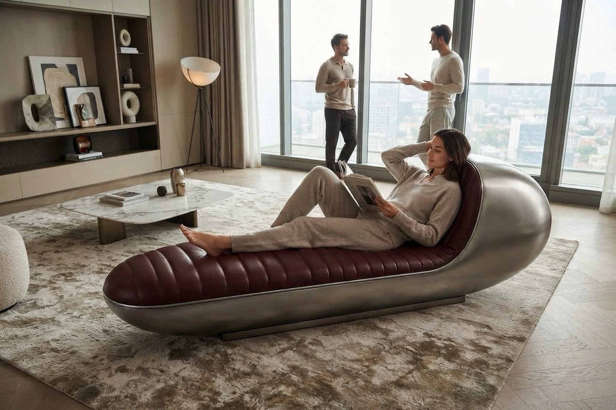 SELLONE — Rubra '72 — Twin, scocca argento, relax con vista