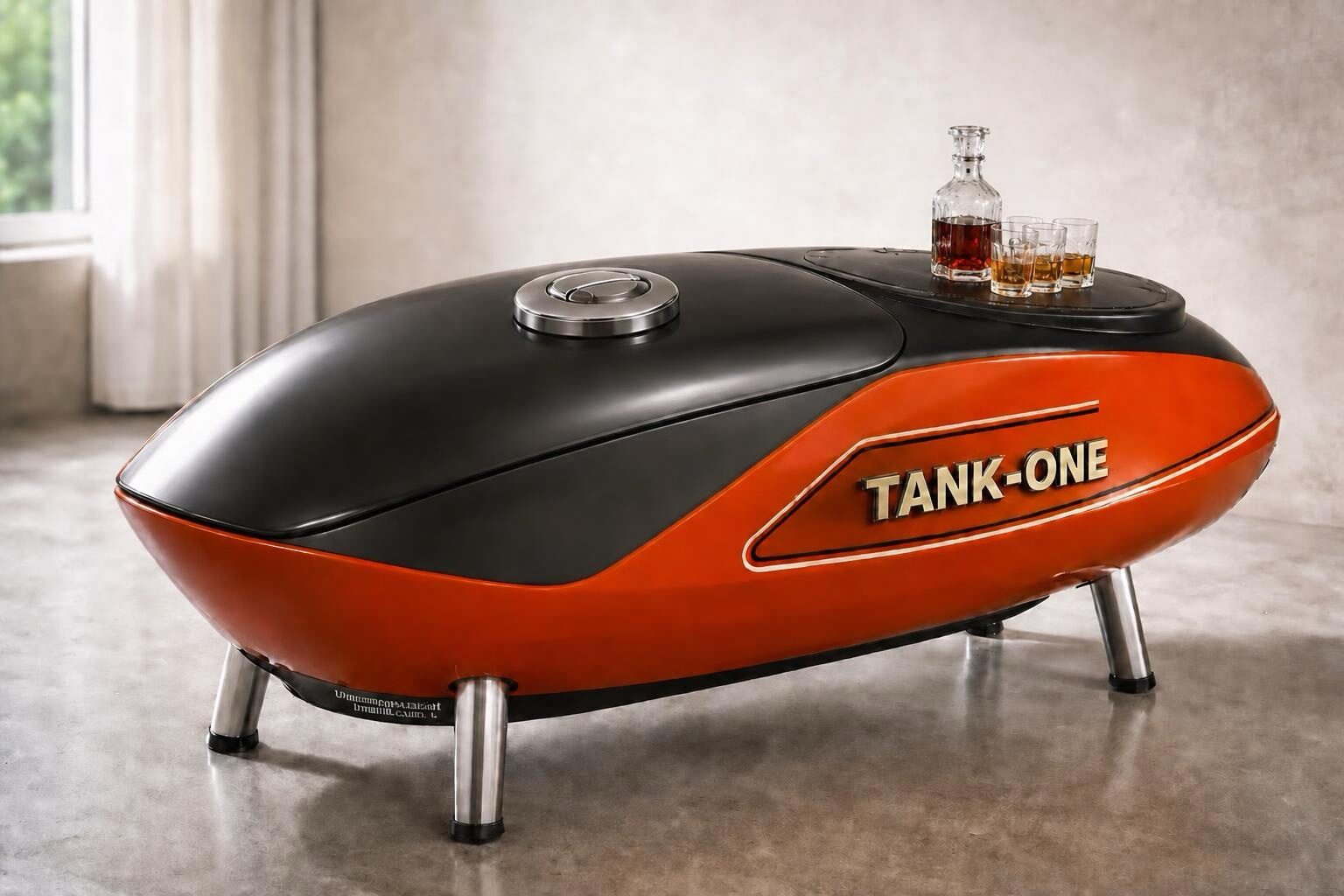 TANKONE Cinabro &mdash; testa di moro e arancio, chiuso, loft